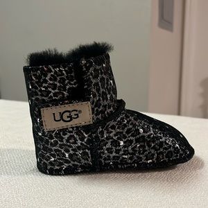 UGG Erin Leopard baby‎ boots booties size 5/6